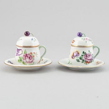 Twelve cream cups with saucers, Rörstrand and Lidköping, early 20th century.