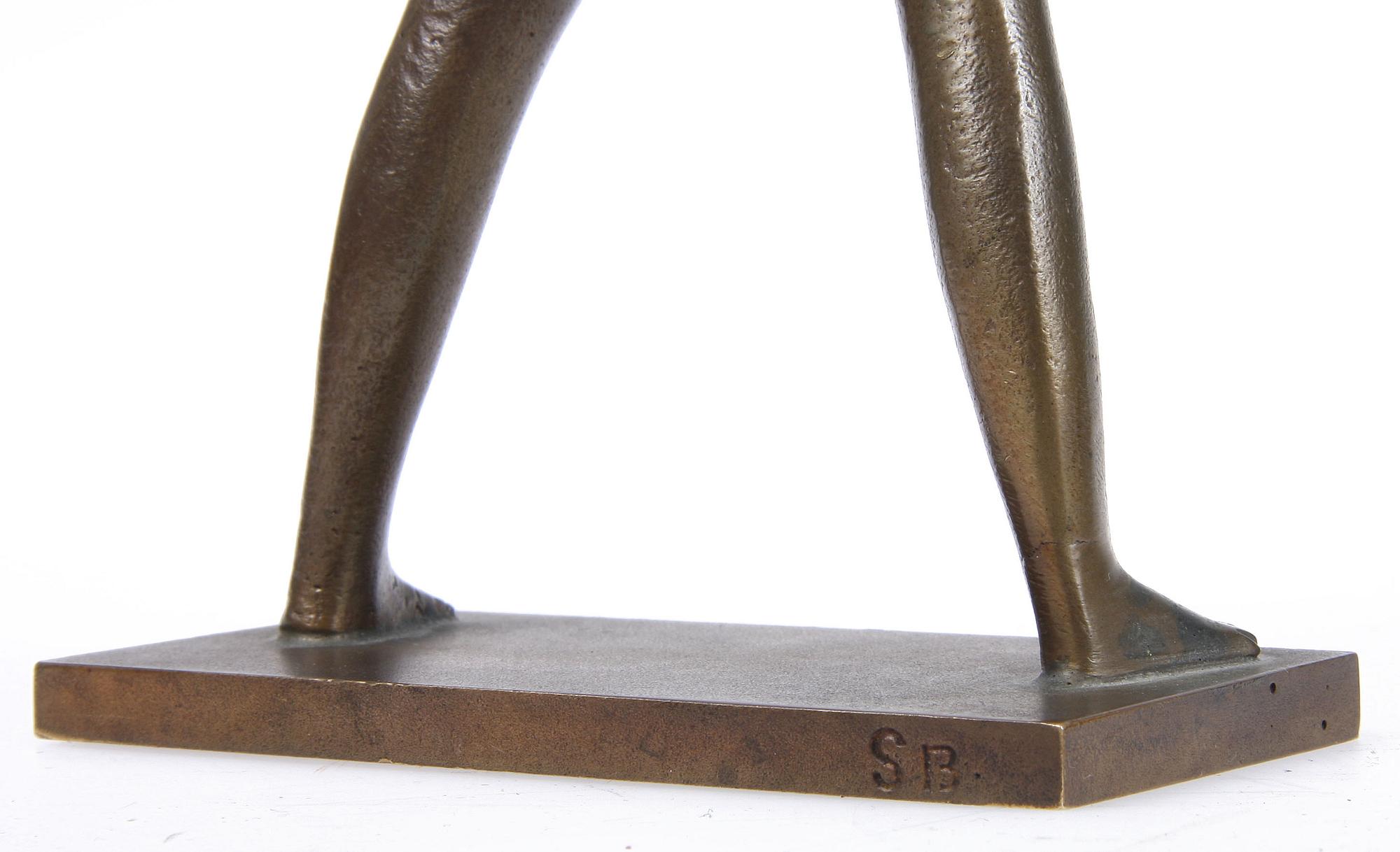 SKULPTUR, brons, Stig Blomberg, sign.