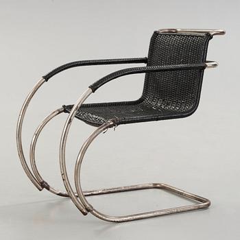 Ludwig Mies van der Rohe, a 'MR 20' armchair, Berliner Metallgewerbe Josef Müller or Bamberg Metallwerkstatten, ca 1927.