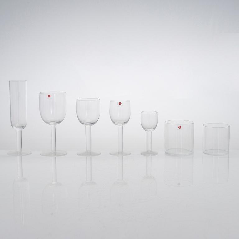 Timo Sarpaneva, juomalaseja, 57 kpl, "Marcel" 2170 Iittala.