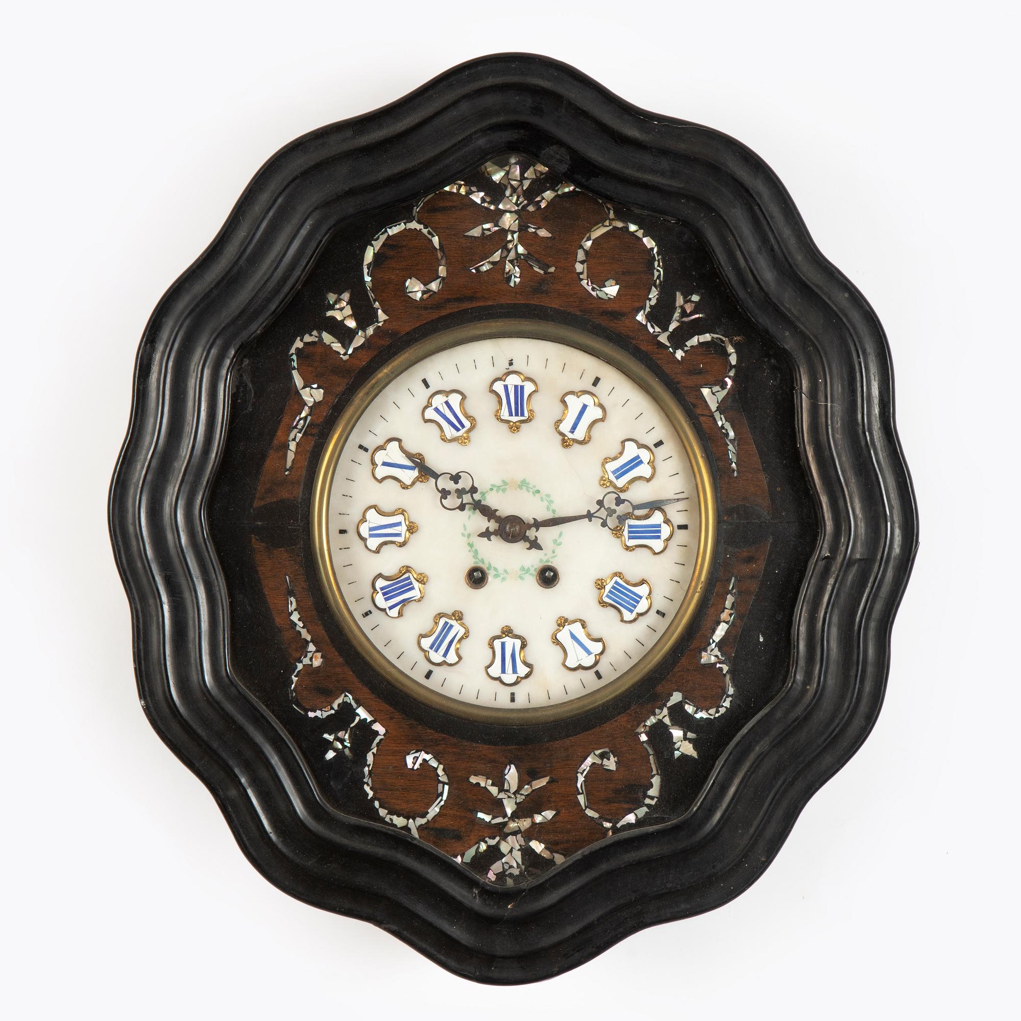 A late 19th century wall clock.