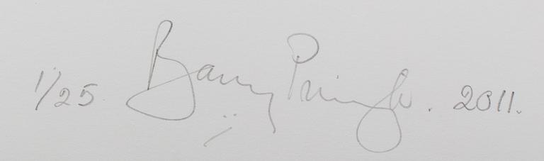 BARRY PRINGLE, photo 1/25, signed 2011.