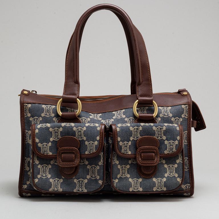 CELINE, "Macadam Denim Shoulder Bag".