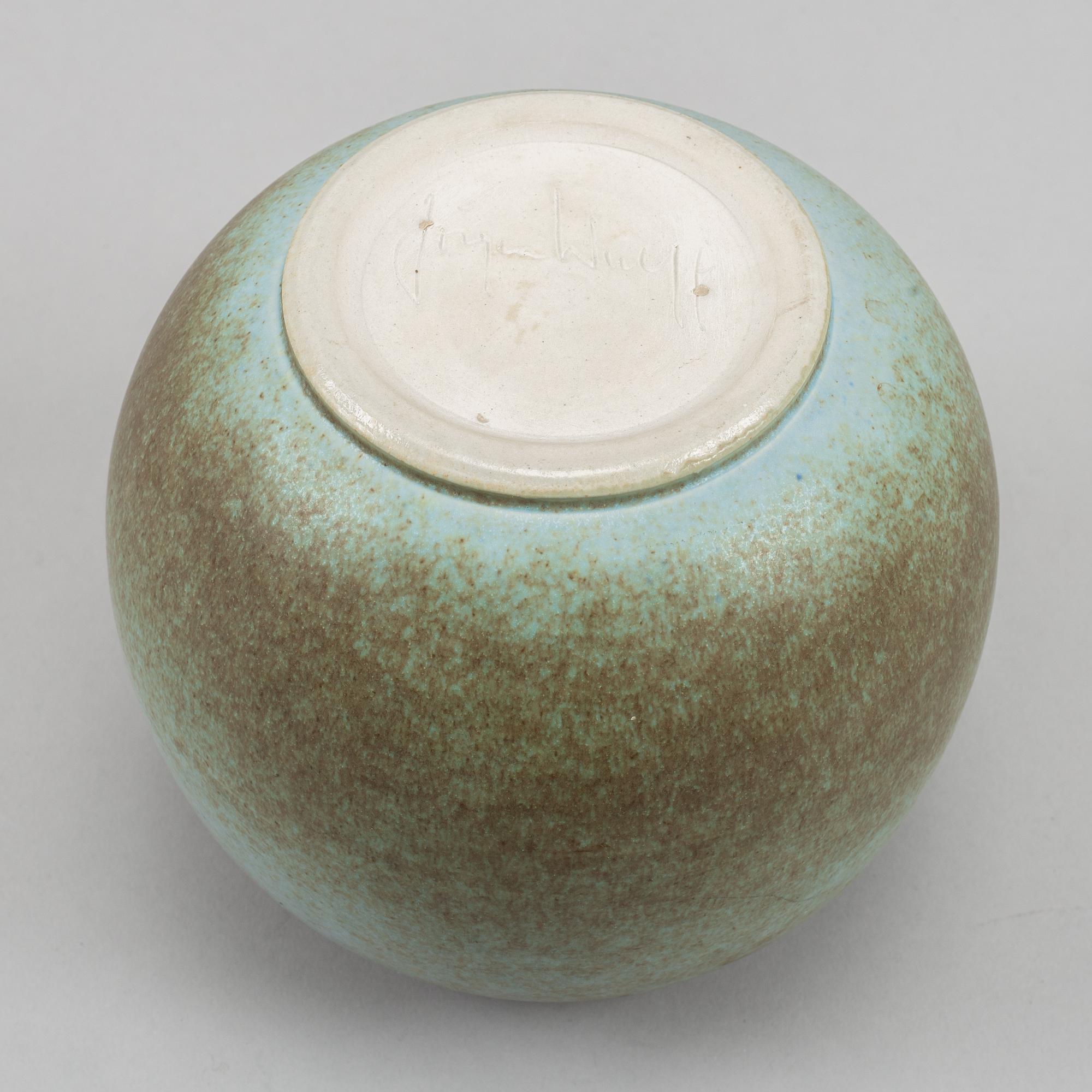 John Andersson, Höganäs and Jörgen Wulff, two stoneware vases, mid 20th Century.