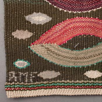 TEXTILE. "Bandet". Tapestry variation. 33 x 69,5 cm. Signed AMF.