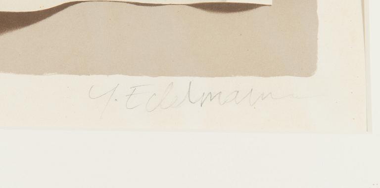 Yrjö Edelmann, litografi, signerad och märkt E.A. X/XV.