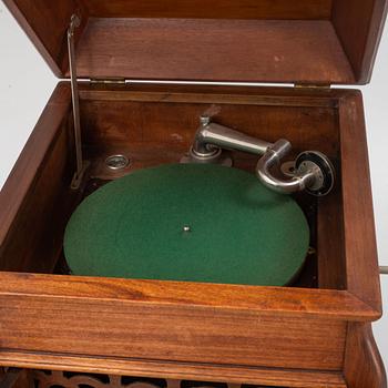 A grammophone cabinet, early 20th Century.