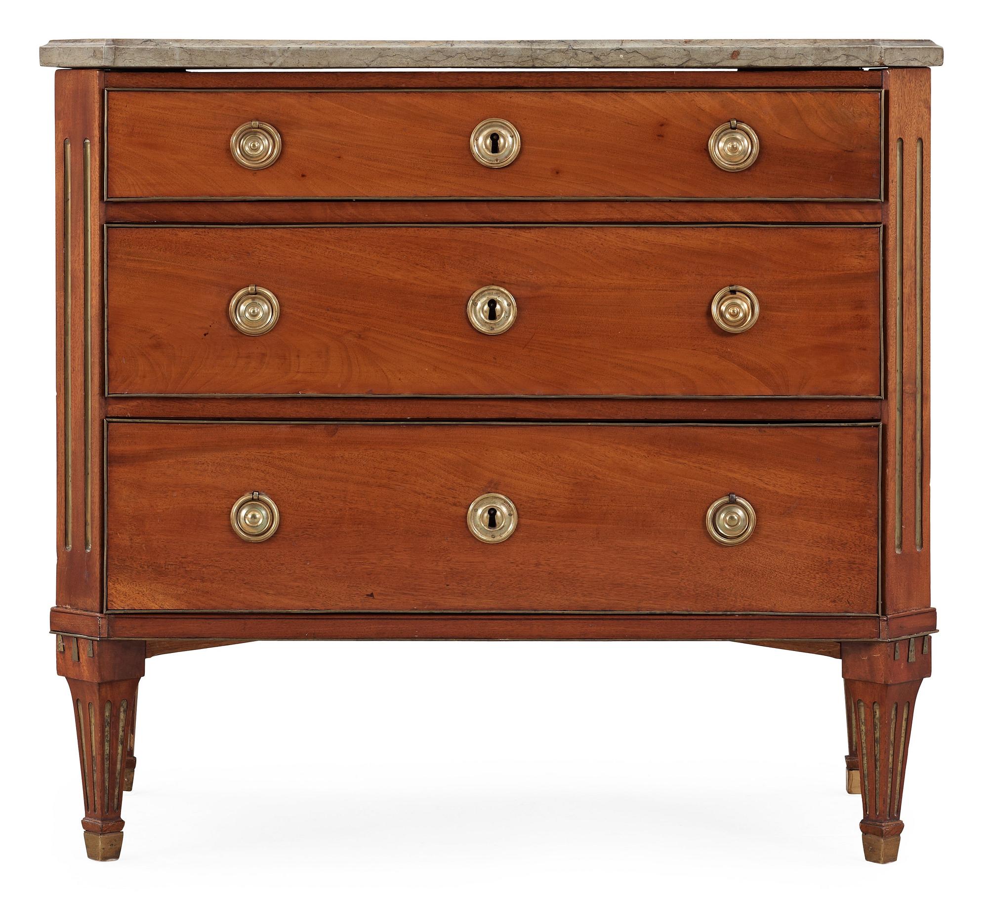 A late Gustavian commode by A. Lundelius dated 1783.