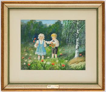 Jenny Nyström, Flower picking.