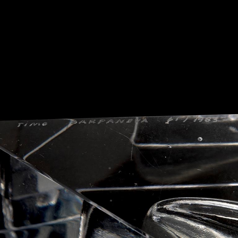 Timo Sarpaneva, konstföremål "Kohinoor" signerad Timo Sarpaneva, Iittala 61 / 1983.