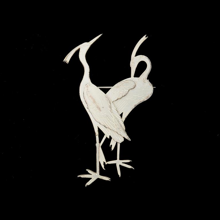 BROSCH, sterlingsilver, Wiwen Nilsson, Lund, 1966. Vikt 17 g.