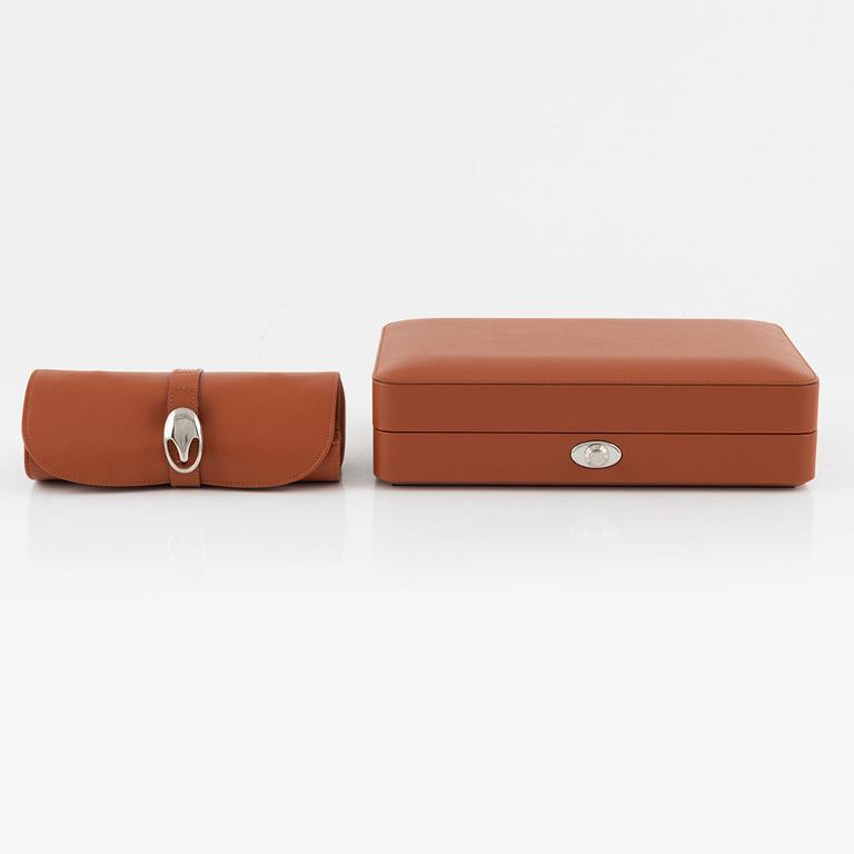 Underwood, a jewelry box and a travel case for jewelry.