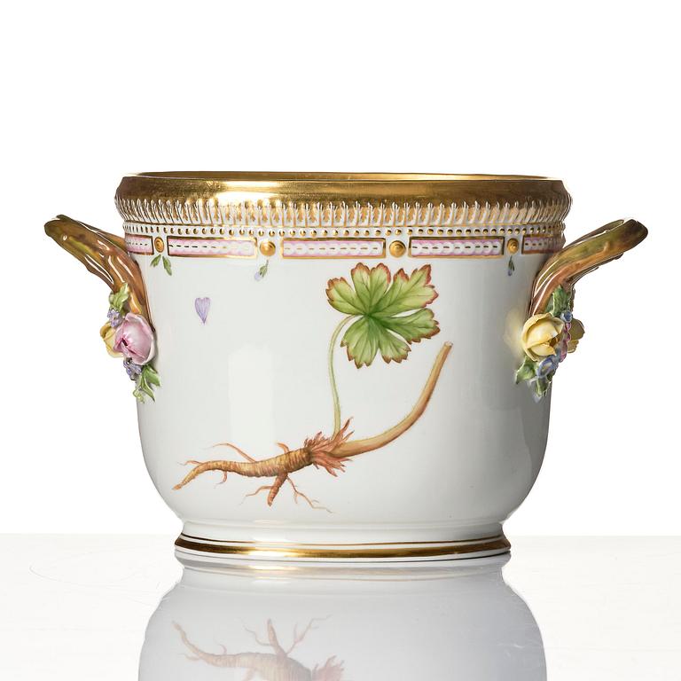 A Royal Copenhagen 'Flora Danica' wine cooler/jardiniere, Denmark, 20th century.