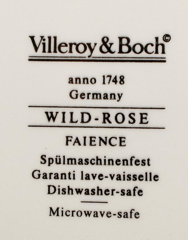KAFFESERVIS, porslin, "Wild Rose", Villeroy & Boche.