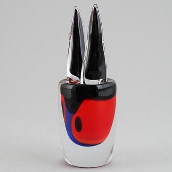 Erik Höglund, a glass sculpture/vase, Strömbergshyttan, 1991.