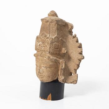 Stenfragment, Indien, 1800-tal eller äldre.