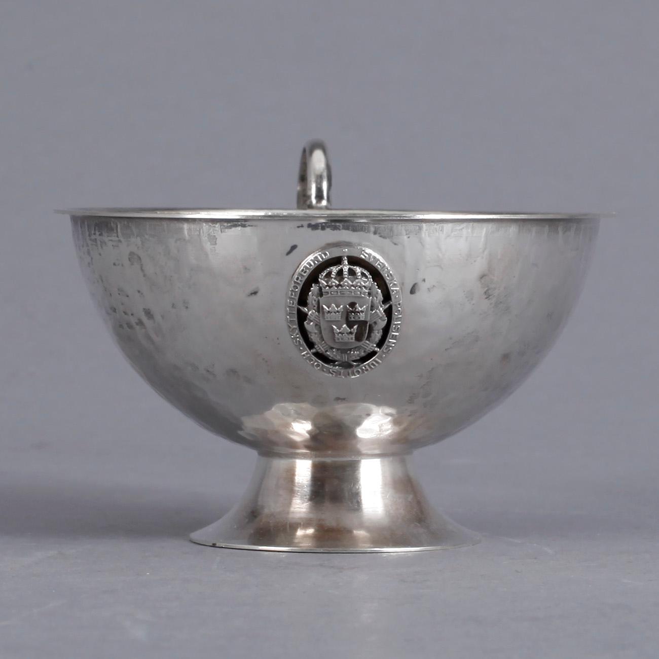 PUNSCHMUGGAR, 7st, silver, bla K&EC, Göteborg, 1957. Vikt ca 208g.