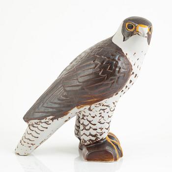 Lisa Larson, two figurines, 'Kungsörn' and 'Pilgrimsfalk', for Nordiska Kompaniet in cooperation with WWF, Gustavsberg.