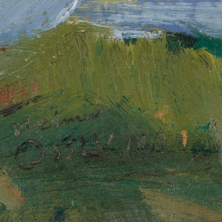 HELMER OSSLUND, olja på pannå, sign.