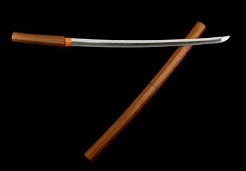 JAPANSKT SVÄRD, stål, sign Tamba no kami yoshimichi, period Edo (1615-1868).