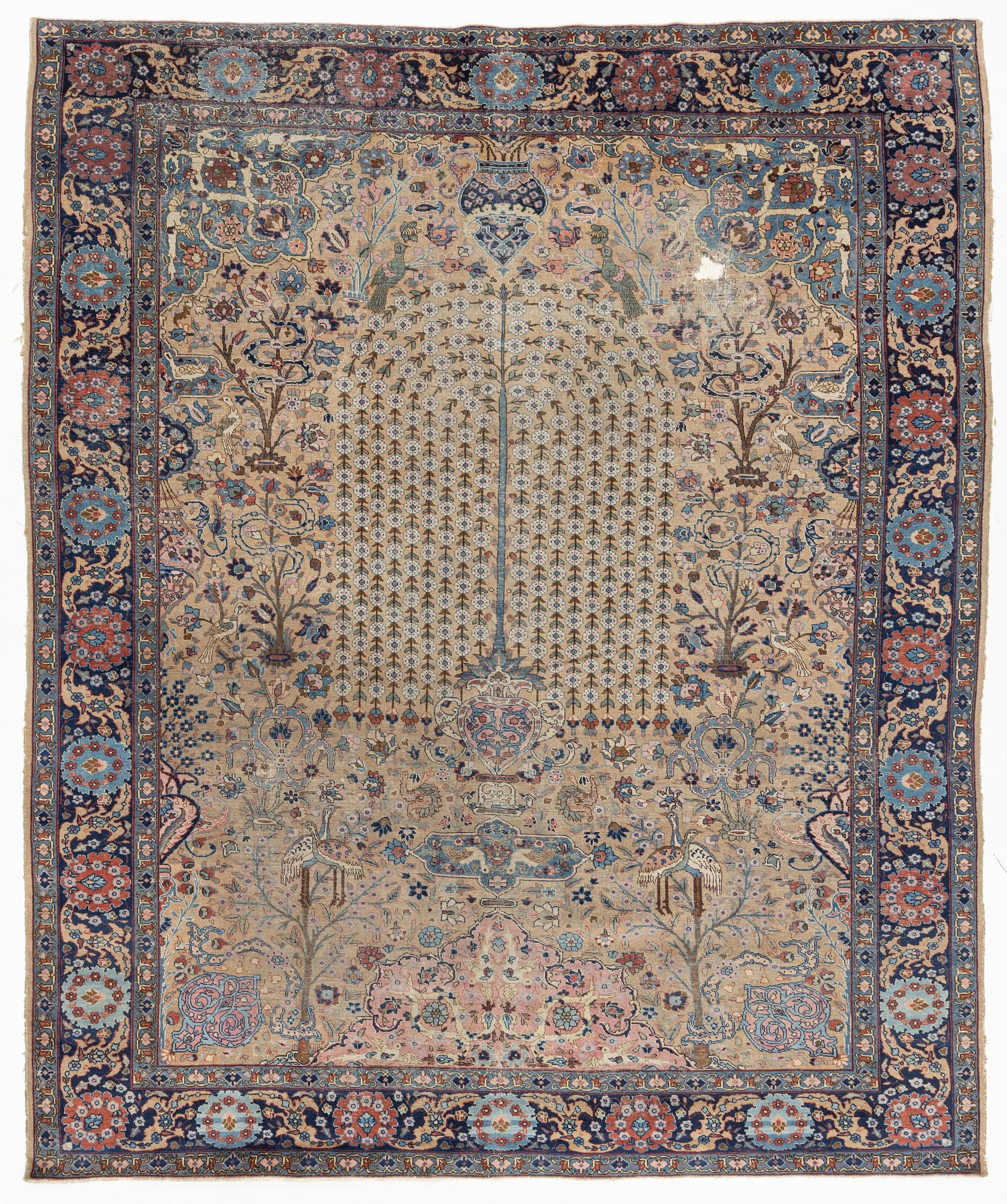 An oriental carpet, circa 350 x 295 cm.