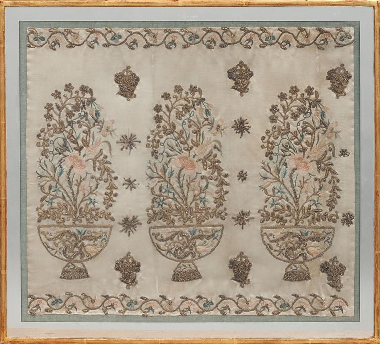 SIDENBRODERI, 1800-talets början.