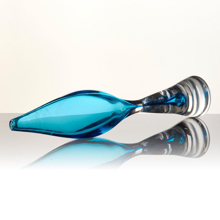 Vicke Lindstrand, a unique glass vase, Kosta, Sweden 1950s.