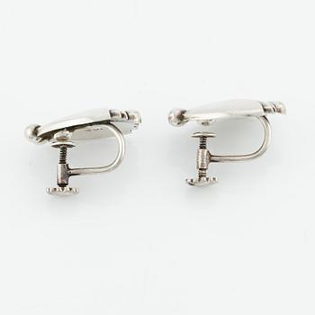 Georg Jensen, a necklace and a pair of "Tulip" earrings no. 66 and no. 106, sterling silver, Denmark.