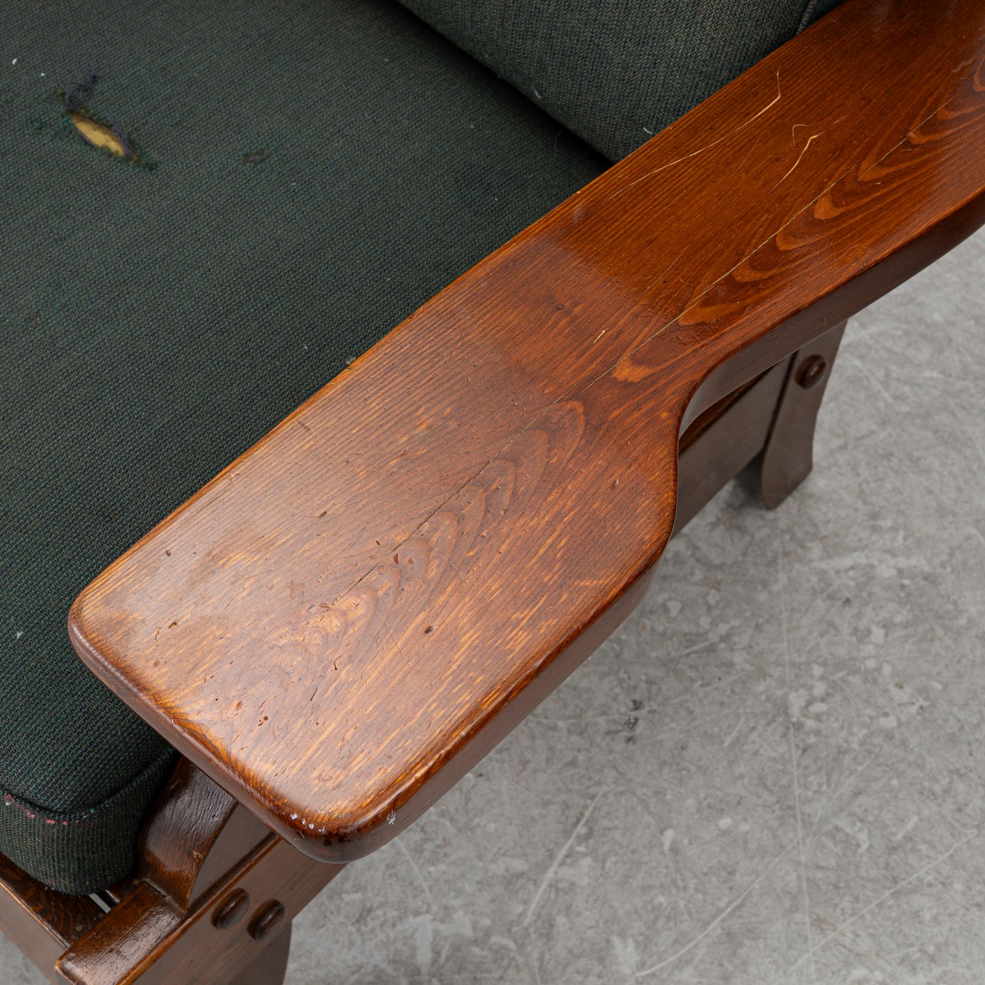 A pair of armchairs, mid-20th century.