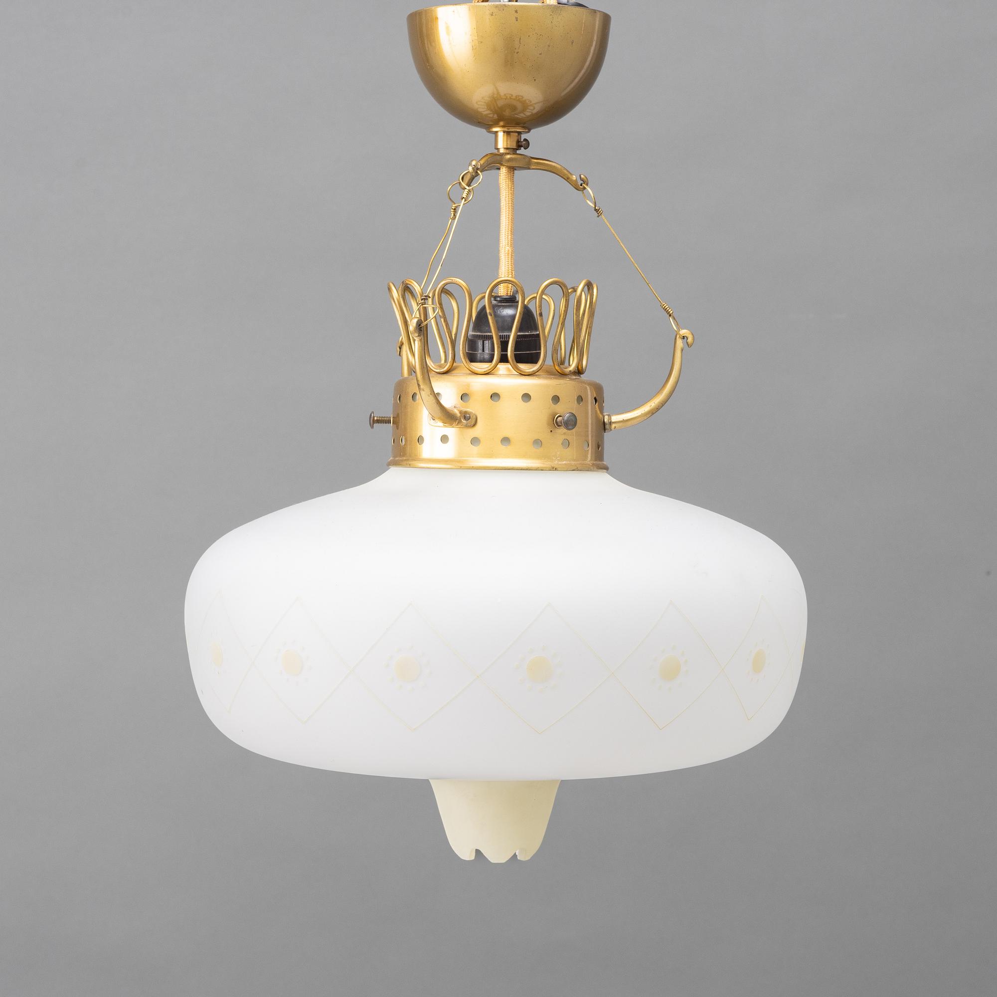 A ceiling lamp, Swedish Modern, 1940s/50s.