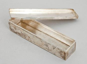 SKRIN, silver, Petter Adolf Sjöberg, Stockholm 1820. Vikt ca 330 g.