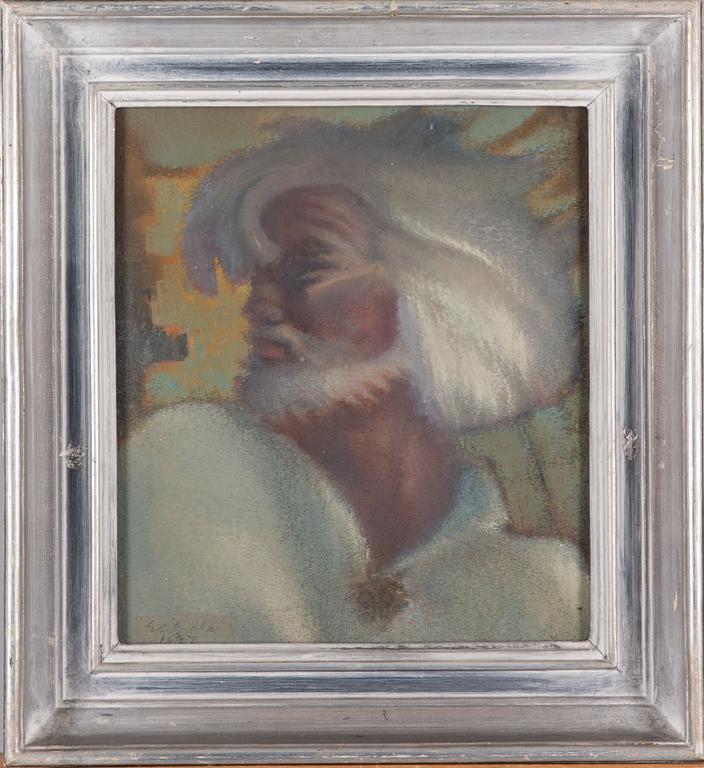 UUNO ESKOLA, tempera på pannå, signerad och daterad 1937.