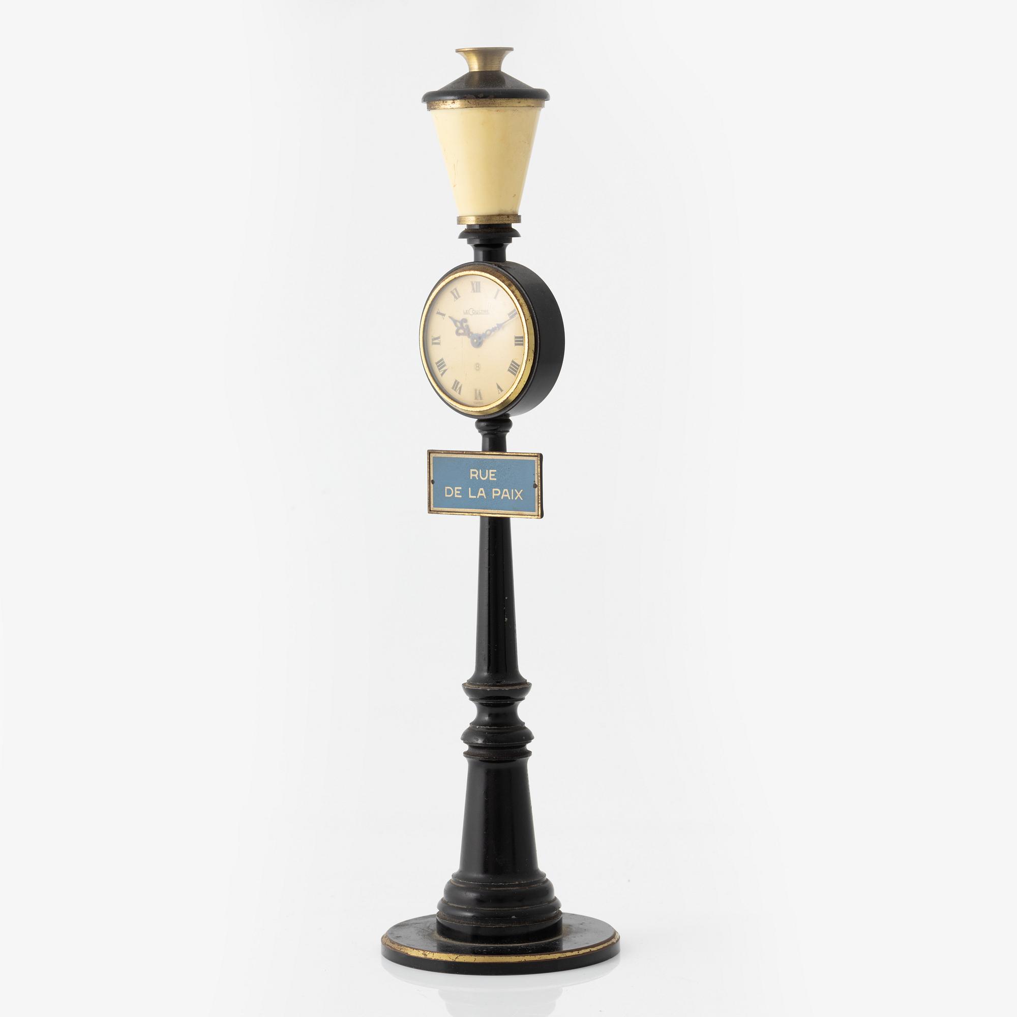 LeCoultre, "Rue De La Paix", desk clock, 28 cm.