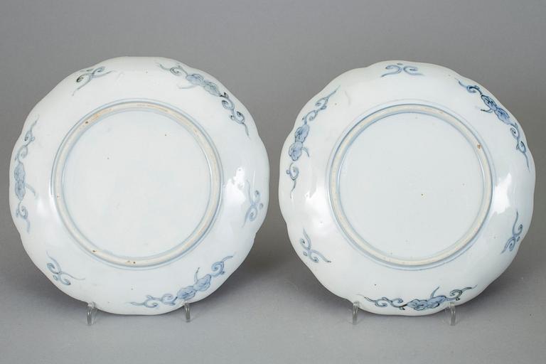 TALLRIKAR, 5st, porslin, Japan, 1800-tal.