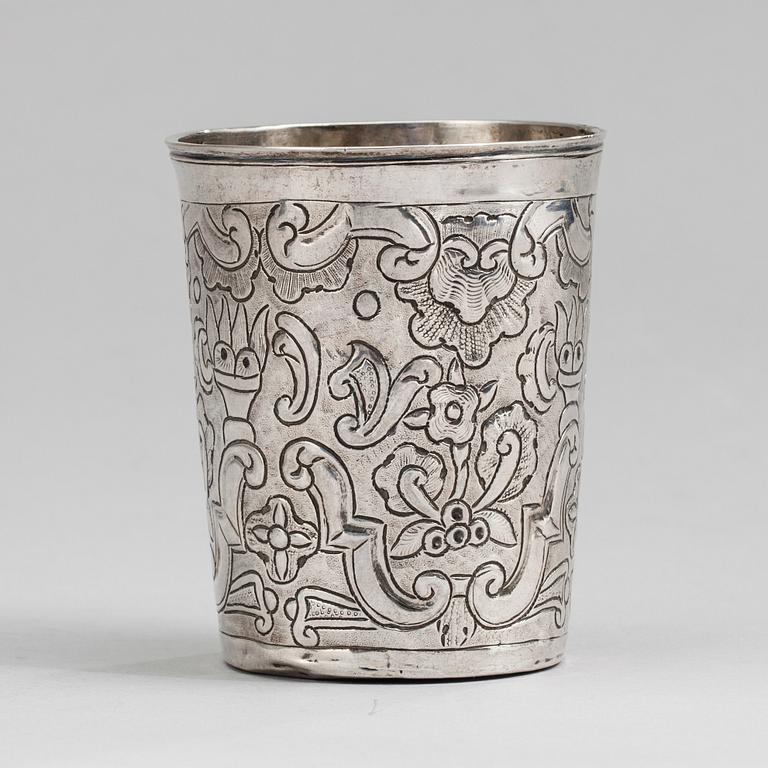 BÄGARE, silver, Moskva, Ryssland 1750-tal, paino 74 g.