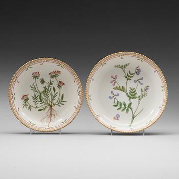 A set of two Royal Copenhagen 'Flora Danica' bowls, Denmark, 20th Century.