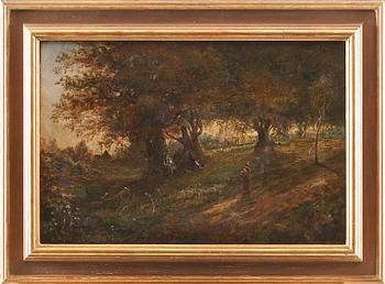 OKÄND KONSTNÄR, olja på duk, osignerad, 1800-talets slut.
