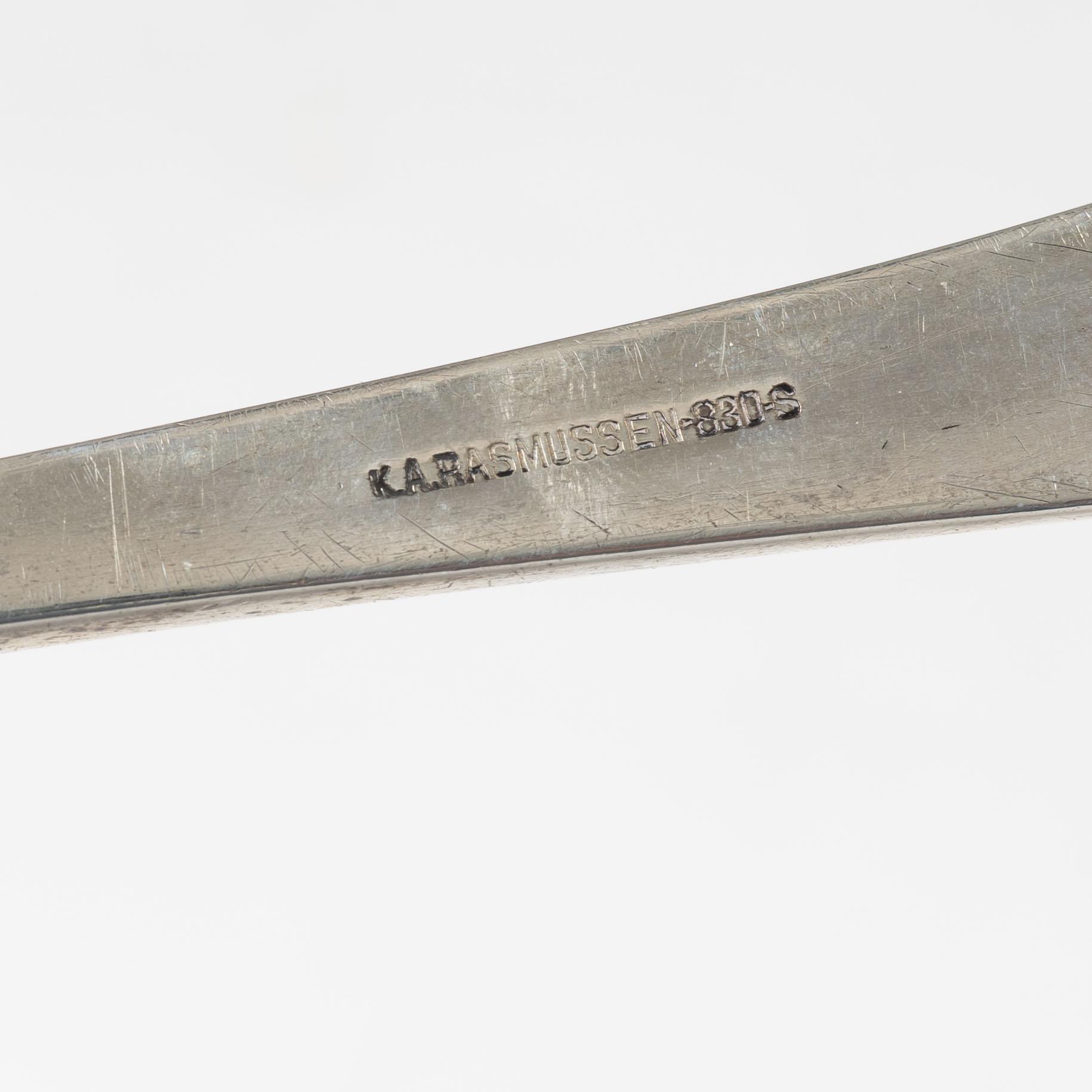 A silver serving spoon, K.A. Rasmussen, Norway, circa 1900.