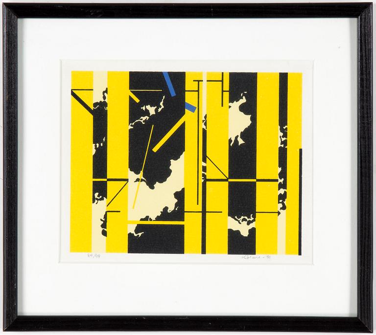 NILS KÖLARE, serigrafi, sign o numr 84/99. Dat 91.