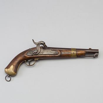 A Swedish percussion pistol 1854 Navy pattern.