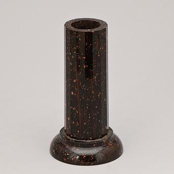 KOLONNLJUSSTAKE, porfyr, 1800-tal.