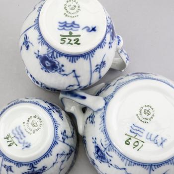 Tableware Blue fluted halvblonde Royal Copenhagen Denmark second half of the 20th century porcelain.