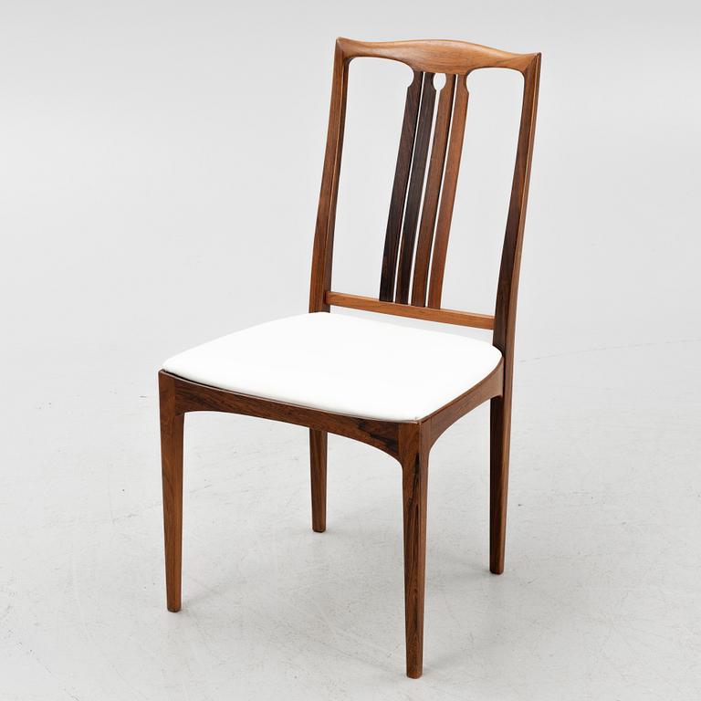 Ib Kofod Larsen, four rosewood chairs, 1960's.