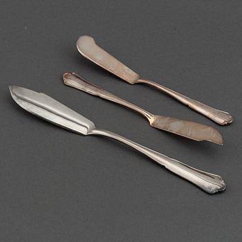 A german silver cutlery service, silver 800, including Bruckmann (68+ 24 pieces).
