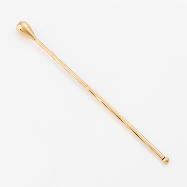 Champagne whisk, 18K gold,