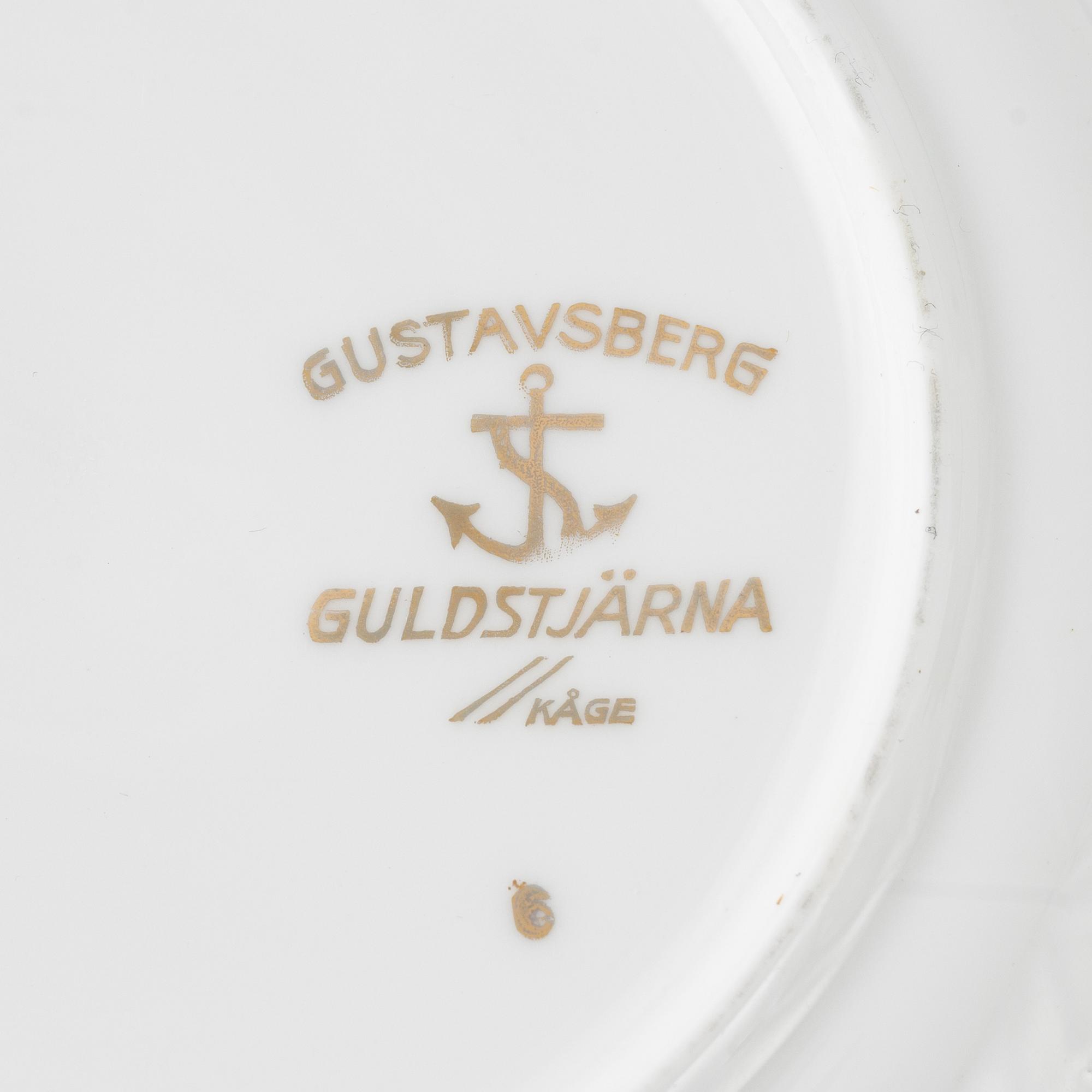 Wilhelm Kåge, servis, 59 delar, porslin, Guldstjärna, Gustavsberg.