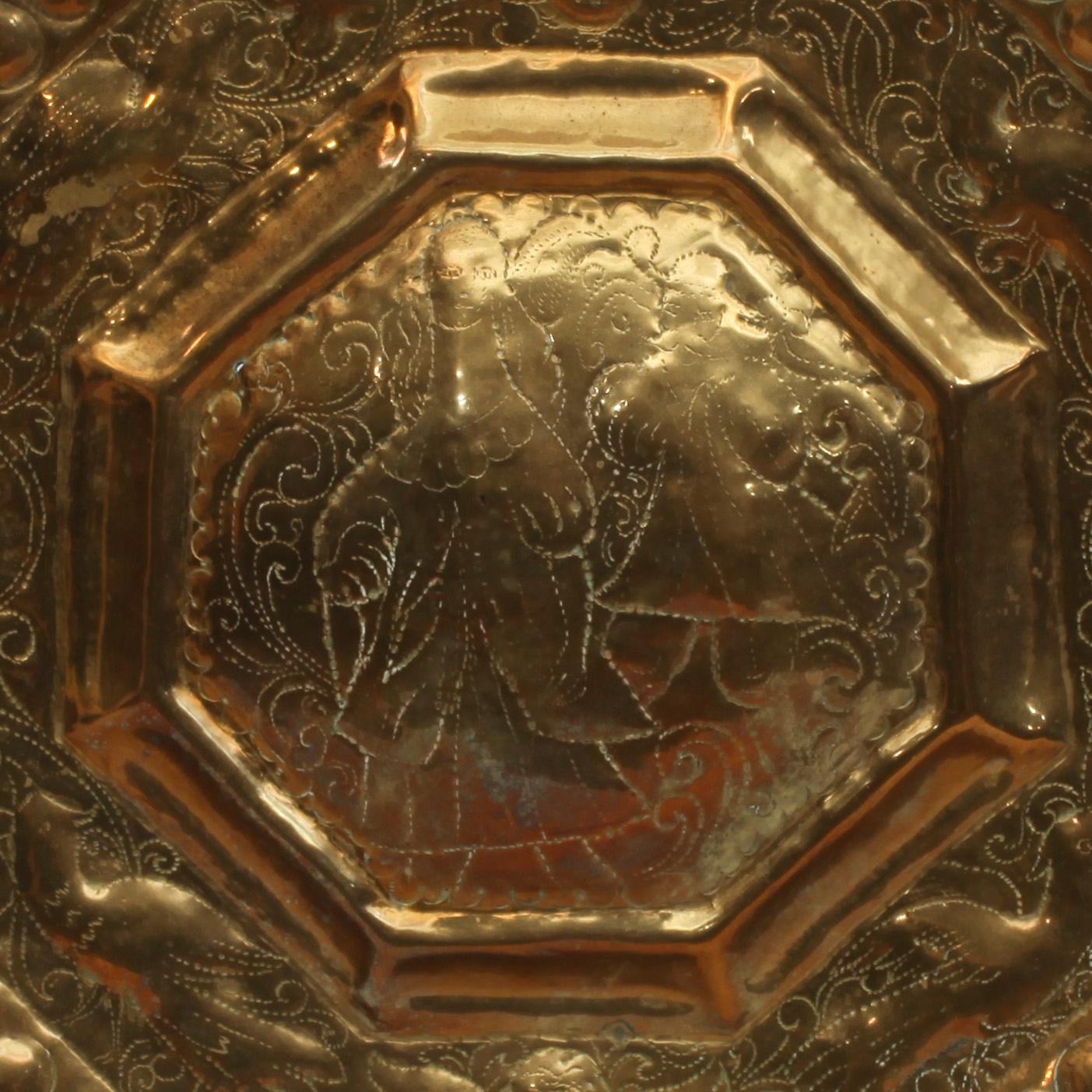 DOPFAT, mässing, barock 1700-tal.