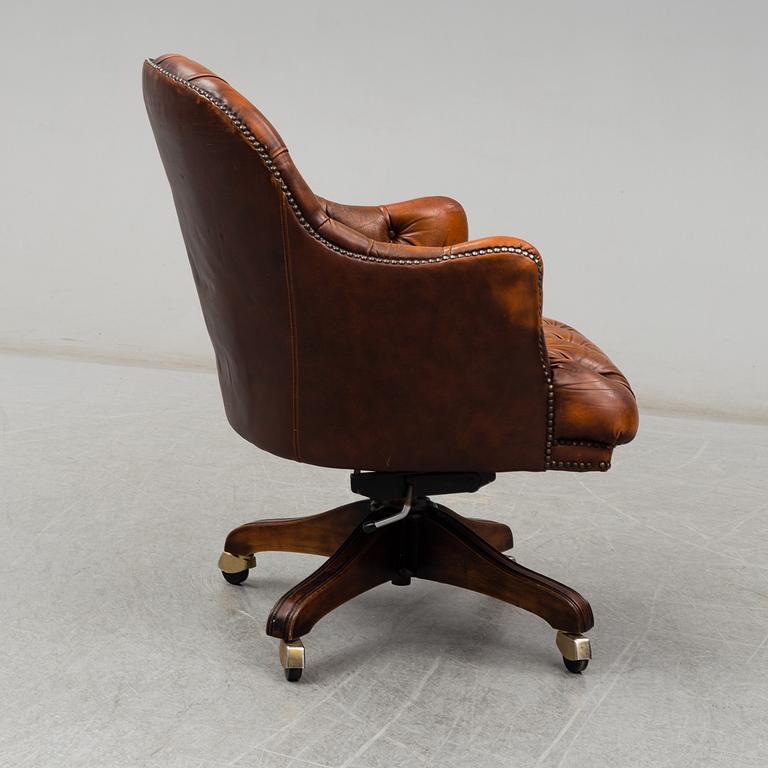 A leather chair, second half of the 20th century.