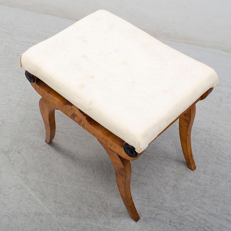 A Biedemeier stool, first half of the 19th century.