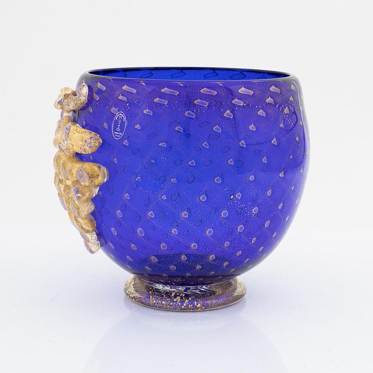 Vas, glas, Imperio Rossi, Murano, Italien, sent 1900-tal.